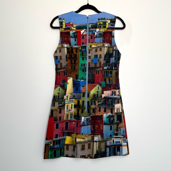 ALICE + OLIVIA Clyde Mini Shift Dress in Italian Landscape, Size 8, NWT - Picture 11 of 16